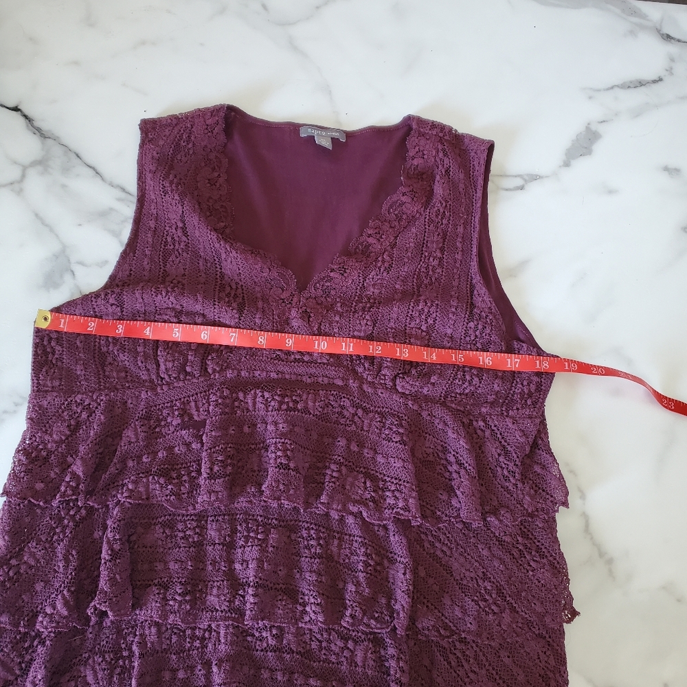 Apt 9 Ruffled Lace Tank Top size XL - Picture 9 of 15